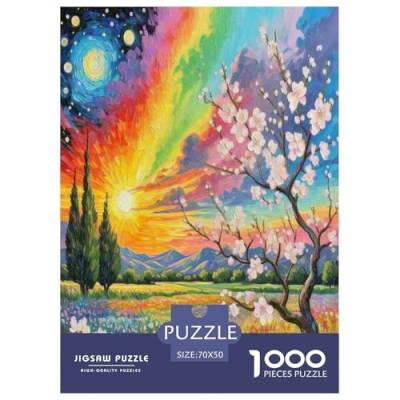 Aprikosenblüte Puzzle 1000-teilige Schwer Puzzle Spielzeug Lernspiel Impossible Herausforderungsspielzeug Für Erwachsene Und Kinder Ab 12 Jahren 70x50cm/1000pcs von ChengzeTCo